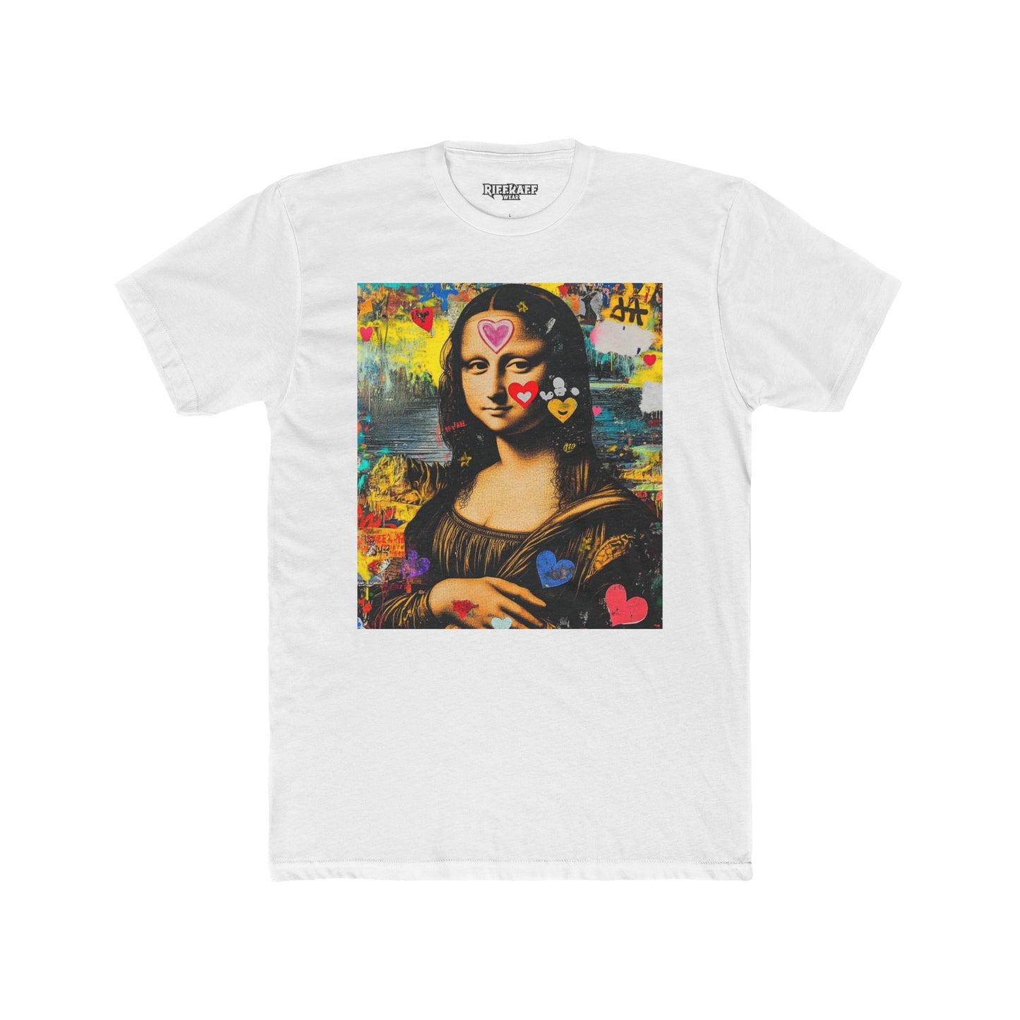 Colorful Mona Lisa Unisex Cotton Crew Tee, Artistic T-shirt, Gifts for Art Lovers, Casual Wear - Riff Raff Wear