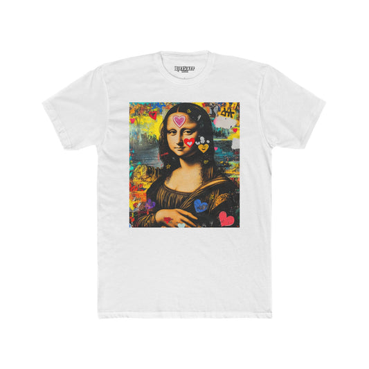 Colorful Mona Lisa Unisex Cotton Crew Tee, Artistic T-shirt, Gifts for Art Lovers, Casual Wear - Riff Raff Wear