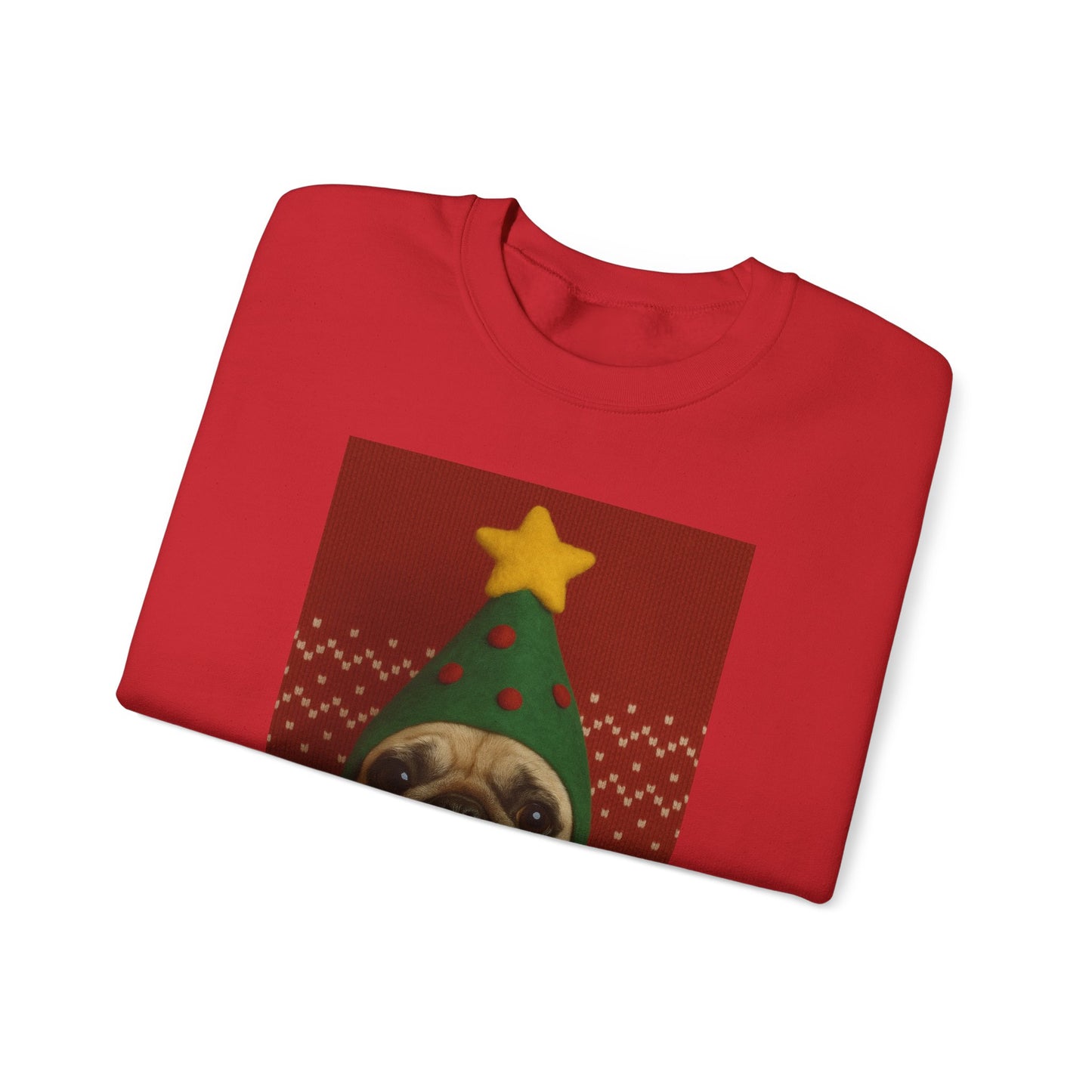 Christmas Pug Sweatshirt, Unisex Crewneck, Cute Holiday Sweater, Dog Lover Gift, Cozy Winter Wear, Fun Christmas Apparel - Riff Raff Wear