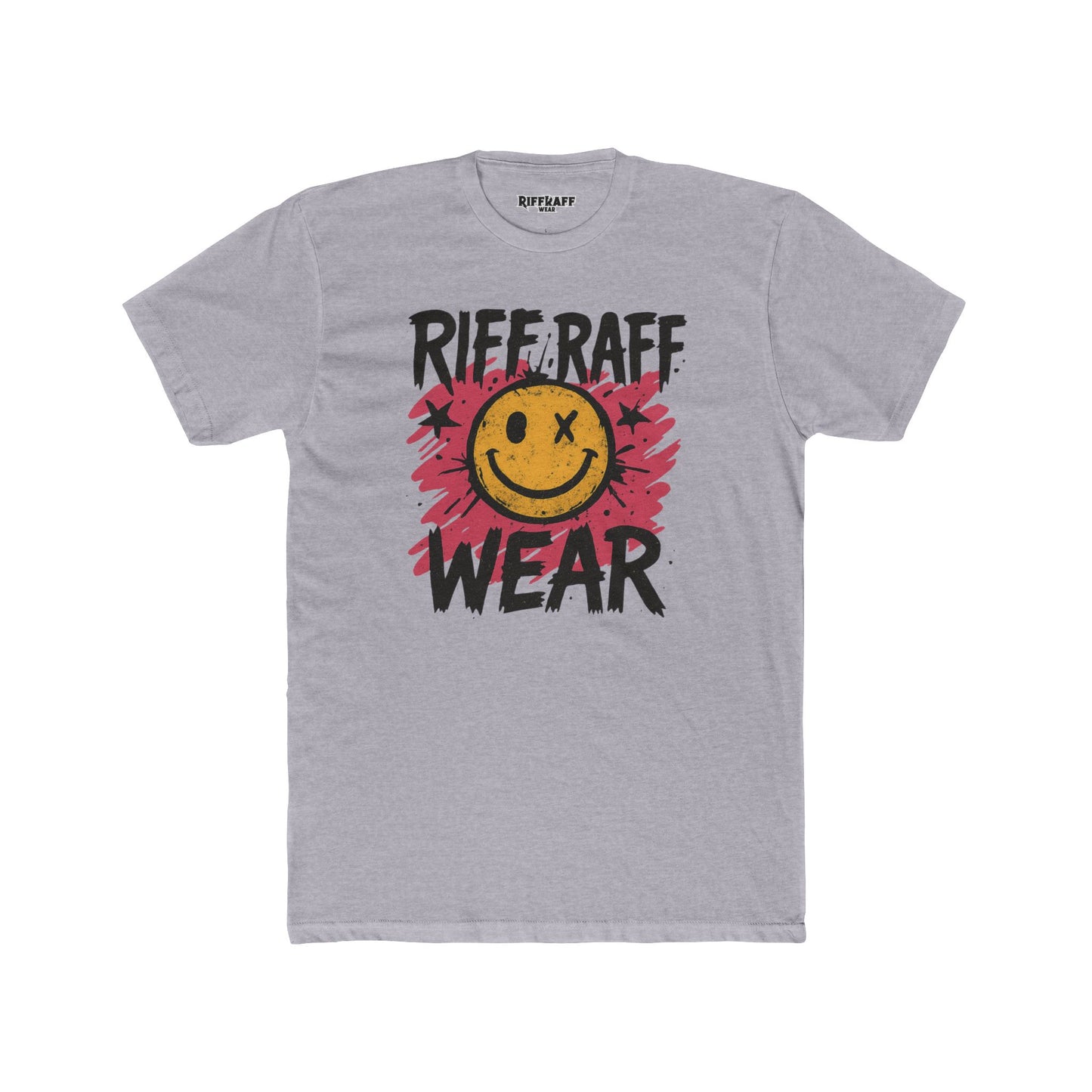 Smiley Graphic Unisex Cotton Crew Tee - Stylish Casual T-Shirt - Riff Raff Wear