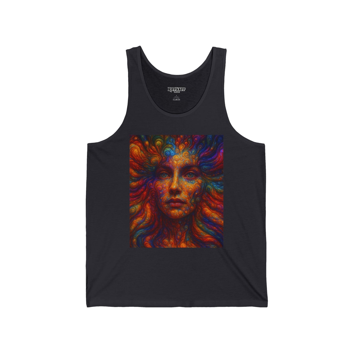 Colorful Artistic Unisex Jersey Tank - Vibrant Design for Creative Souls - Riff Raff Wear
