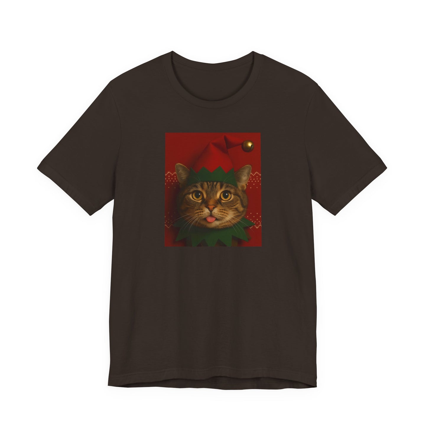 Festive Cat Elf T-Shirt, Christmas Tee, Holiday Gift, Cute Cat Lover Shirt, Unisex Apparel, Funny Christmas Top - Riff Raff Wear