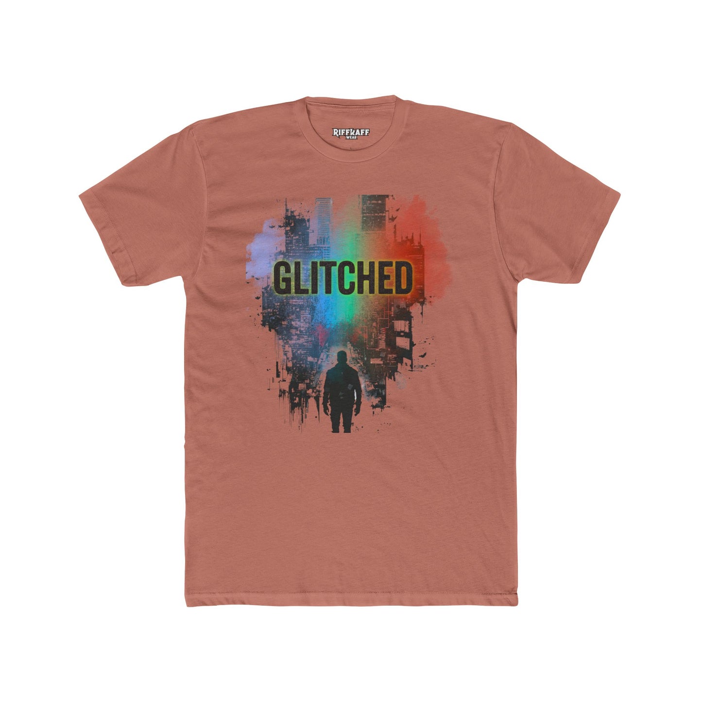 Glitched Unisex Cotton Crew Tee - Urban Streetwear Style - Riff Raff Wear