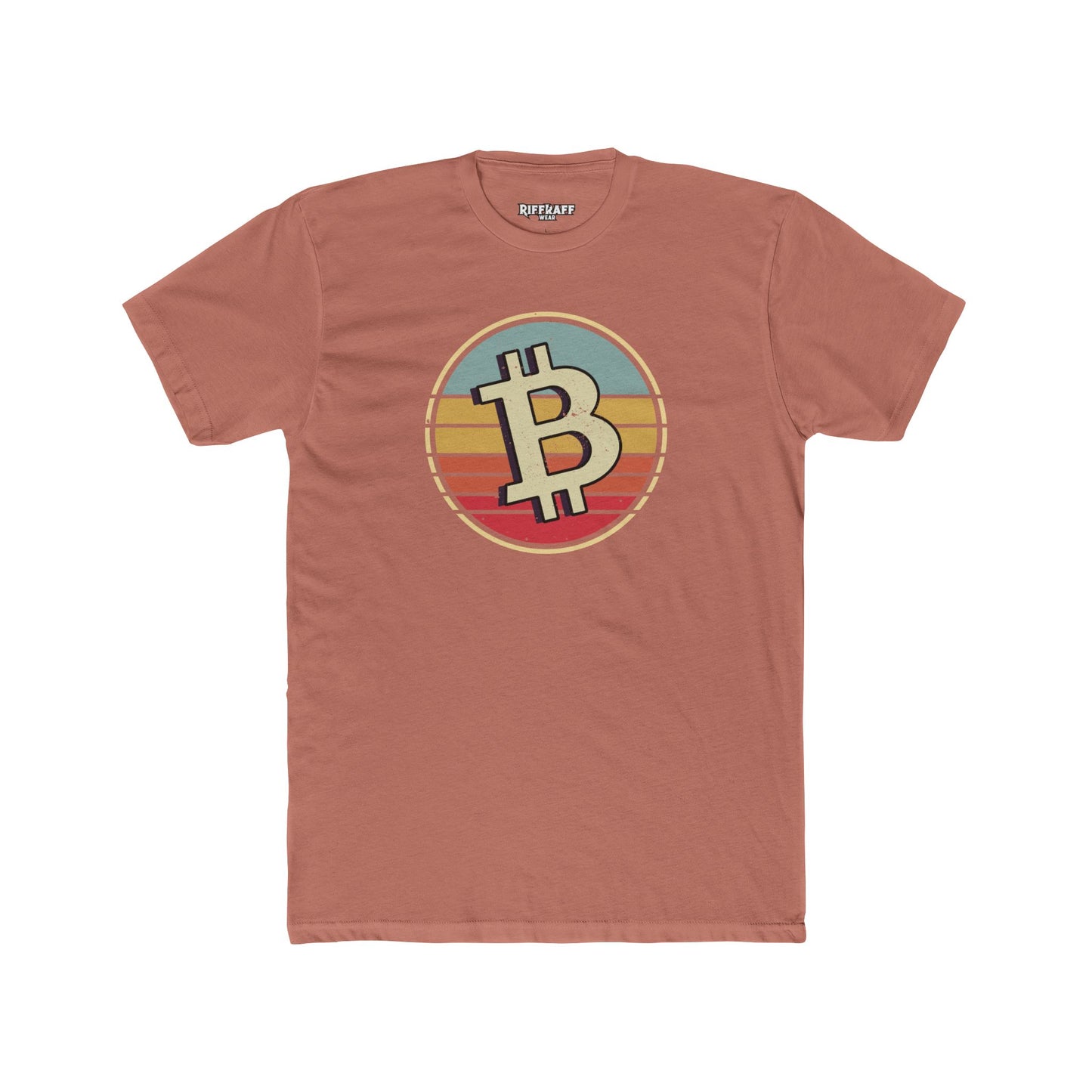 Retro Bitcoin Unisex Cotton Crew Tee - Casual Cryptocurrency Bitcoin Shirt - Riff Raff Wear