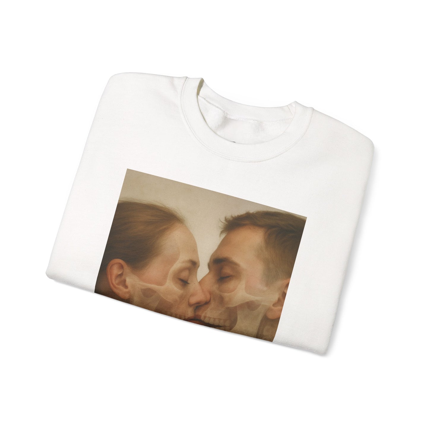 Romantic Skull Art Sweatshirt - Unisex Cozy Crewneck for Couples, Halloween, Gift Idea, Unique Sweatshirt, Trendy Layering - Riff Raff Wear