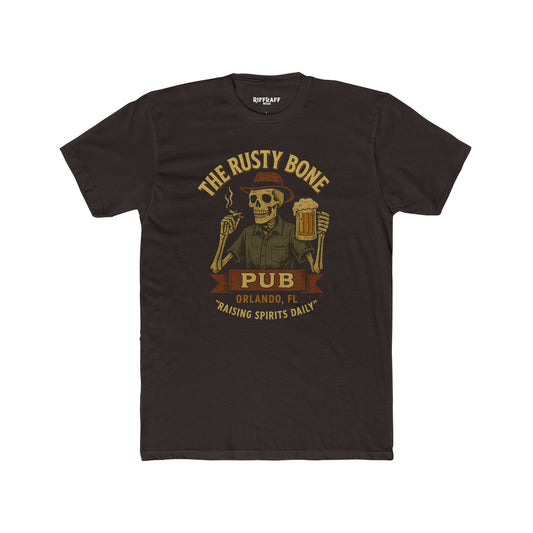 Rusty Bone Pub Tee - Unisex Cotton Crew Shirt - Fun Barwear  - Riff Raff Wear Underground