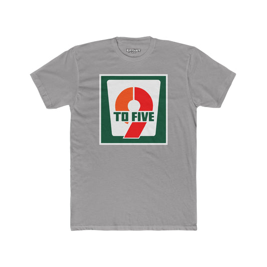 Retro 9 to Five Unisex Cotton Crew Tee - Parody Logo Series - Riff Raff Wear