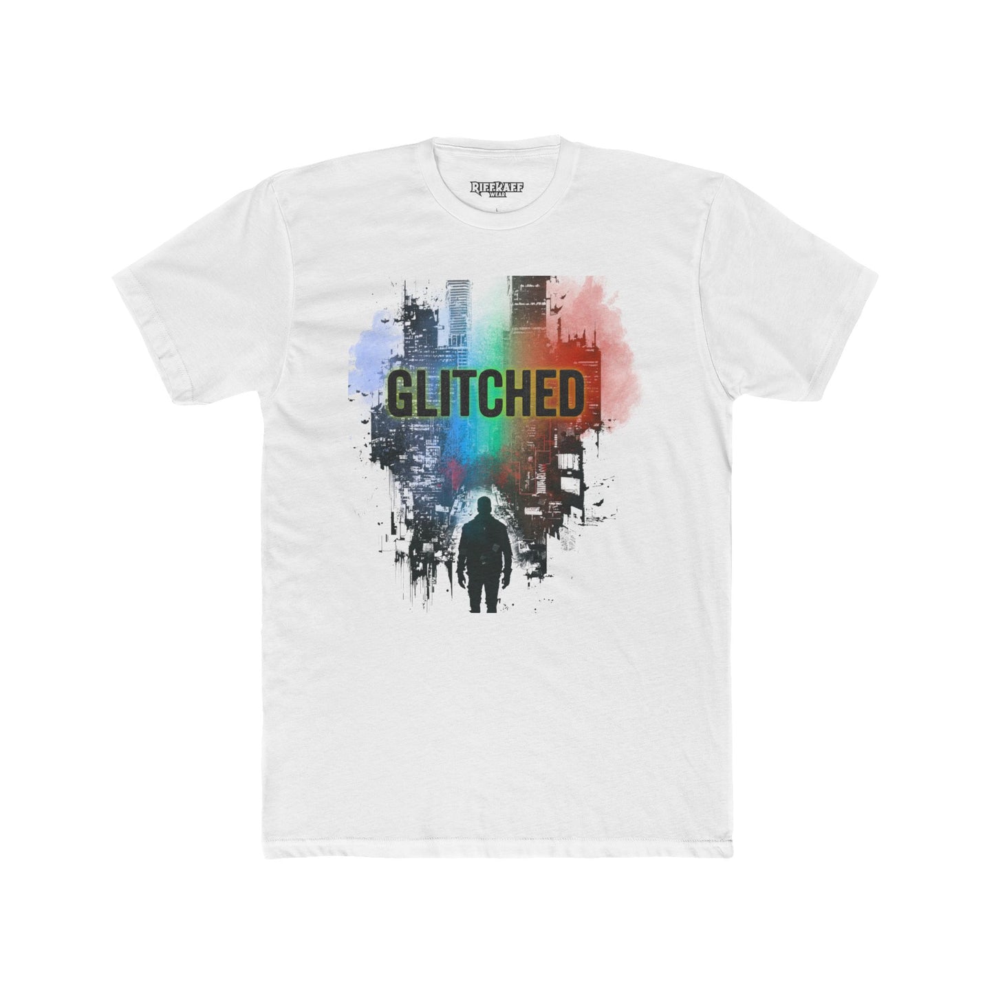 Glitched Unisex Cotton Crew Tee - Urban Streetwear Style - Riff Raff Wear