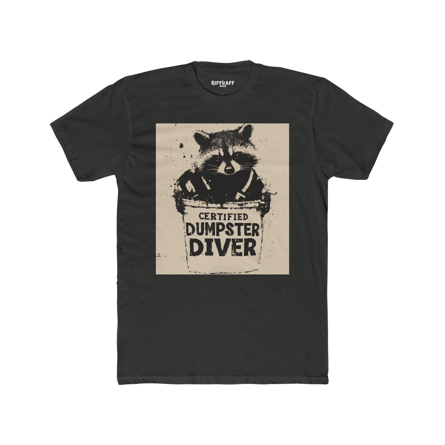Certified Dumpster Diver Unisex Crew Tee, Funny Animal Shirt, Eco-Friendly Gift - Riff Raff Wear