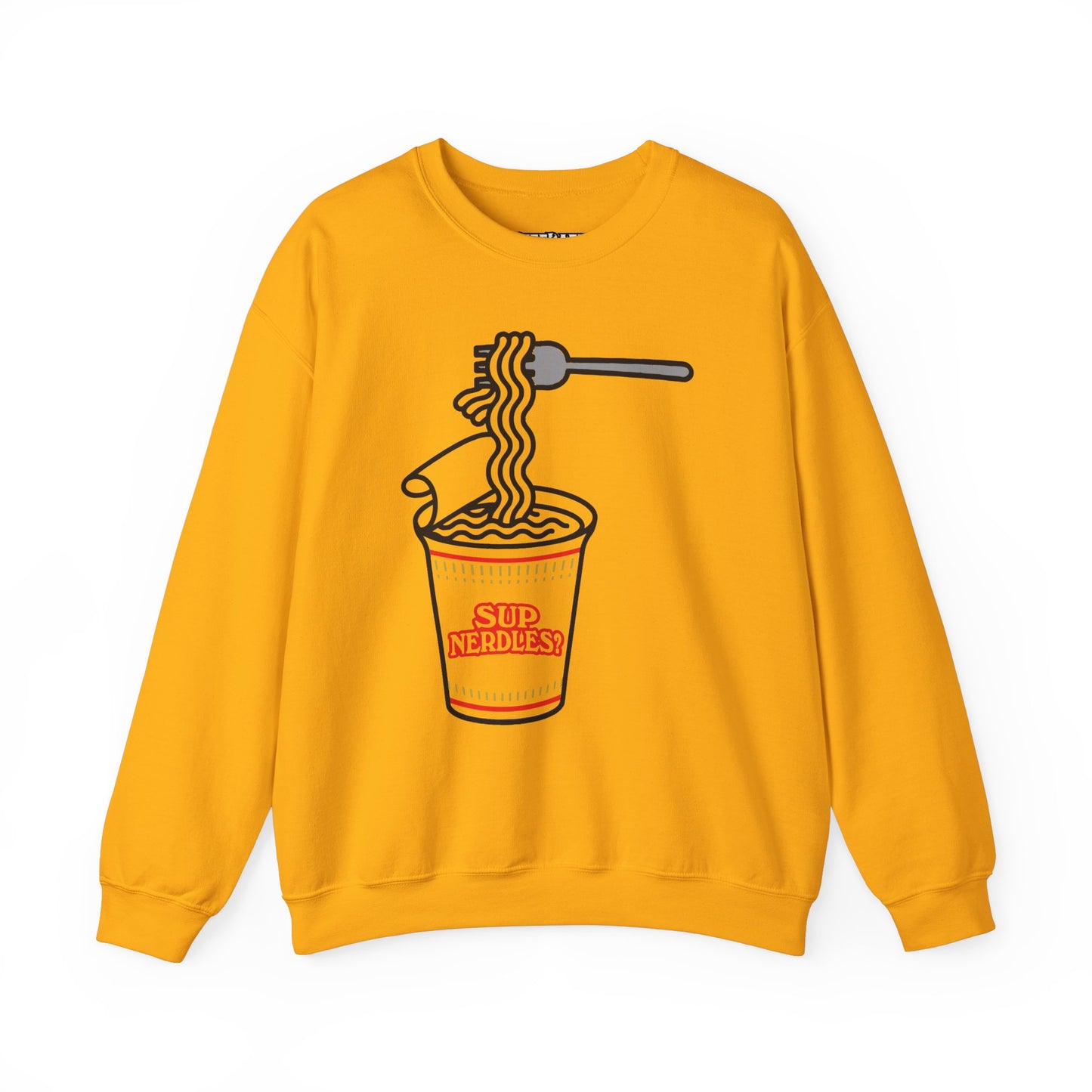 Parody Logo Series - Sup Nerdles? Instant Noodles Sweatshirt - Unisex Heavy Blend™ Crewneck - Riff Raff Wear