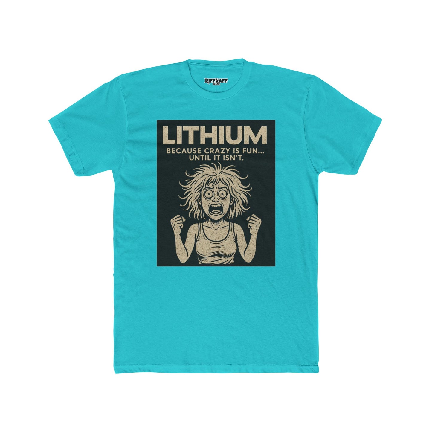 Lithium Unisex Cotton Crew Tee - Fun & Quirky Statement Shirt - OverRx - Riff Raff Wear