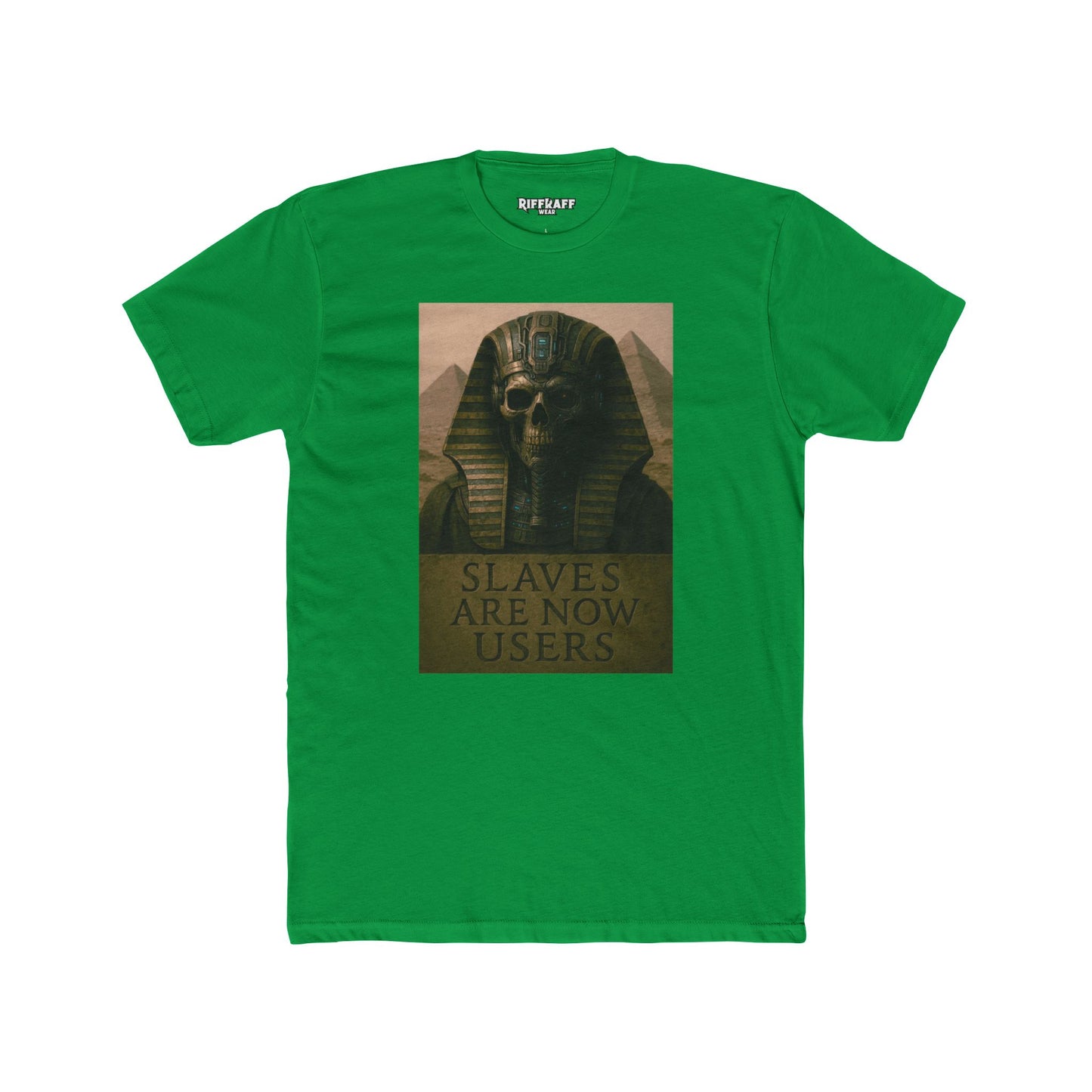 Unisex Cotton Crew Tee - "Slaves Are Now Users" Graphic Tee - Riff Raff Wear