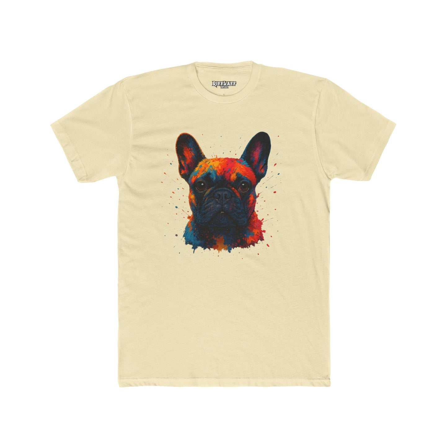 Colorful French Bulldog Unisex Cotton Crew Tee - Riff Raff Wear