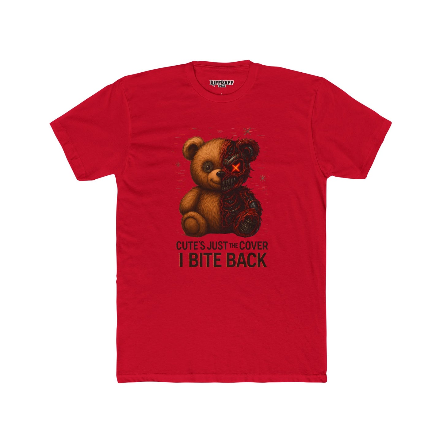 Funny Unisex Cotton Crew Tee - Cute But Dangerous "I Bite Back" Shirt - Riff Raff Wear