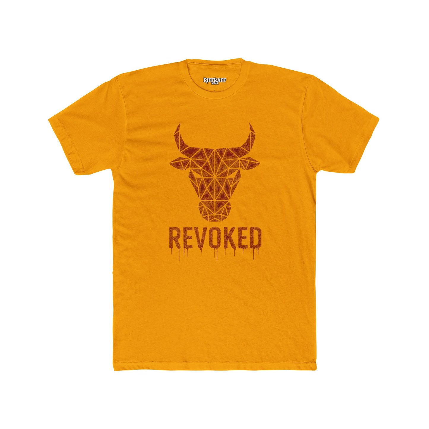 Geometric Bull Design Unisex Cotton Crew Tee - Revoked Graphic Tee - Riff Raff Wear