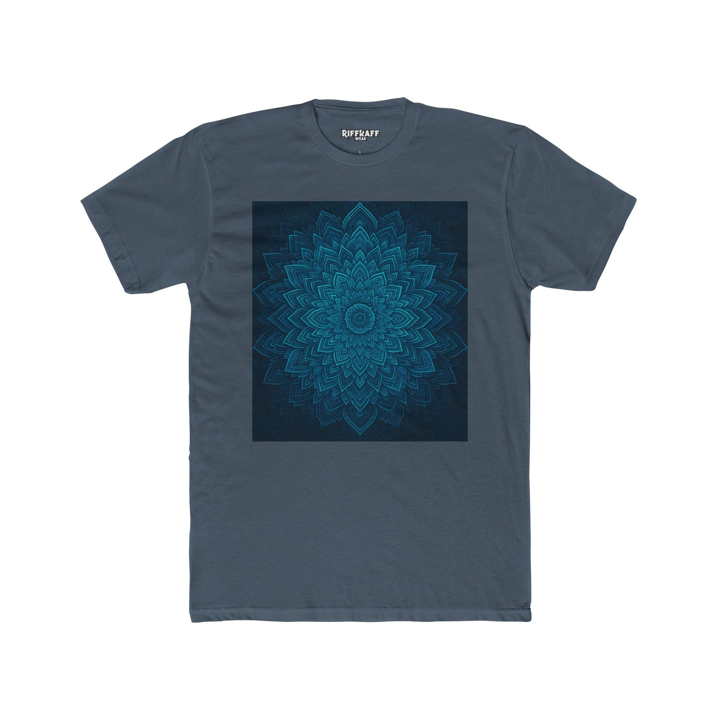Meditative Floral Unisex Cotton Crew Tee - Relaxing Design for Mindfulness - Riff Raff Wear