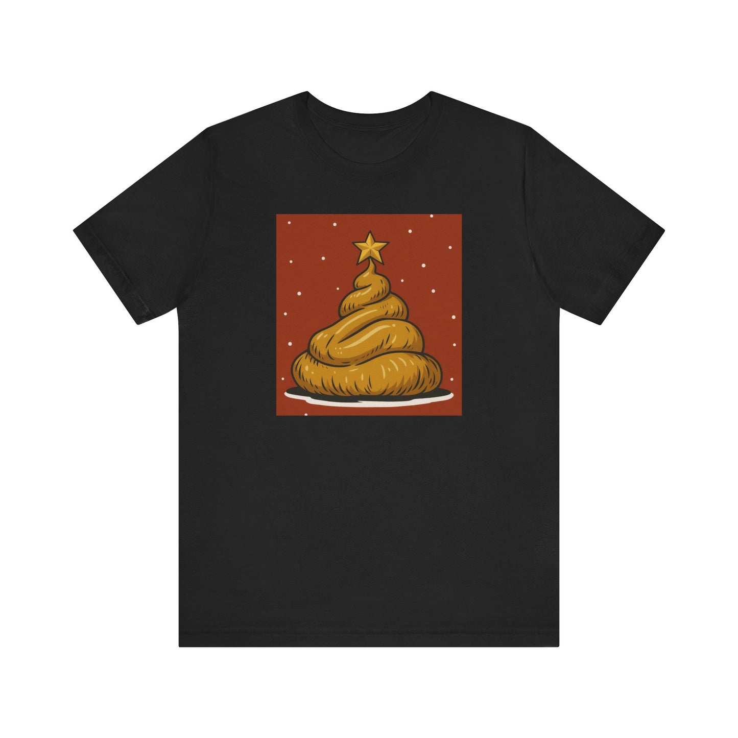 Funny Christmas Poop Tee, Unisex Short Sleeve T-Shirt, Holiday Humor Shirt, Christmas Gift, Graphic Tee, Quirky Xmas Apparel - Riff Raff Wear