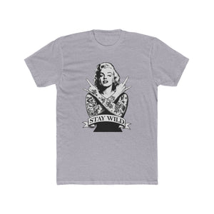 Stay Wild Unisex Cotton Crew Tee - Retro Tattoo Style Shirt - Riff Raff Wear