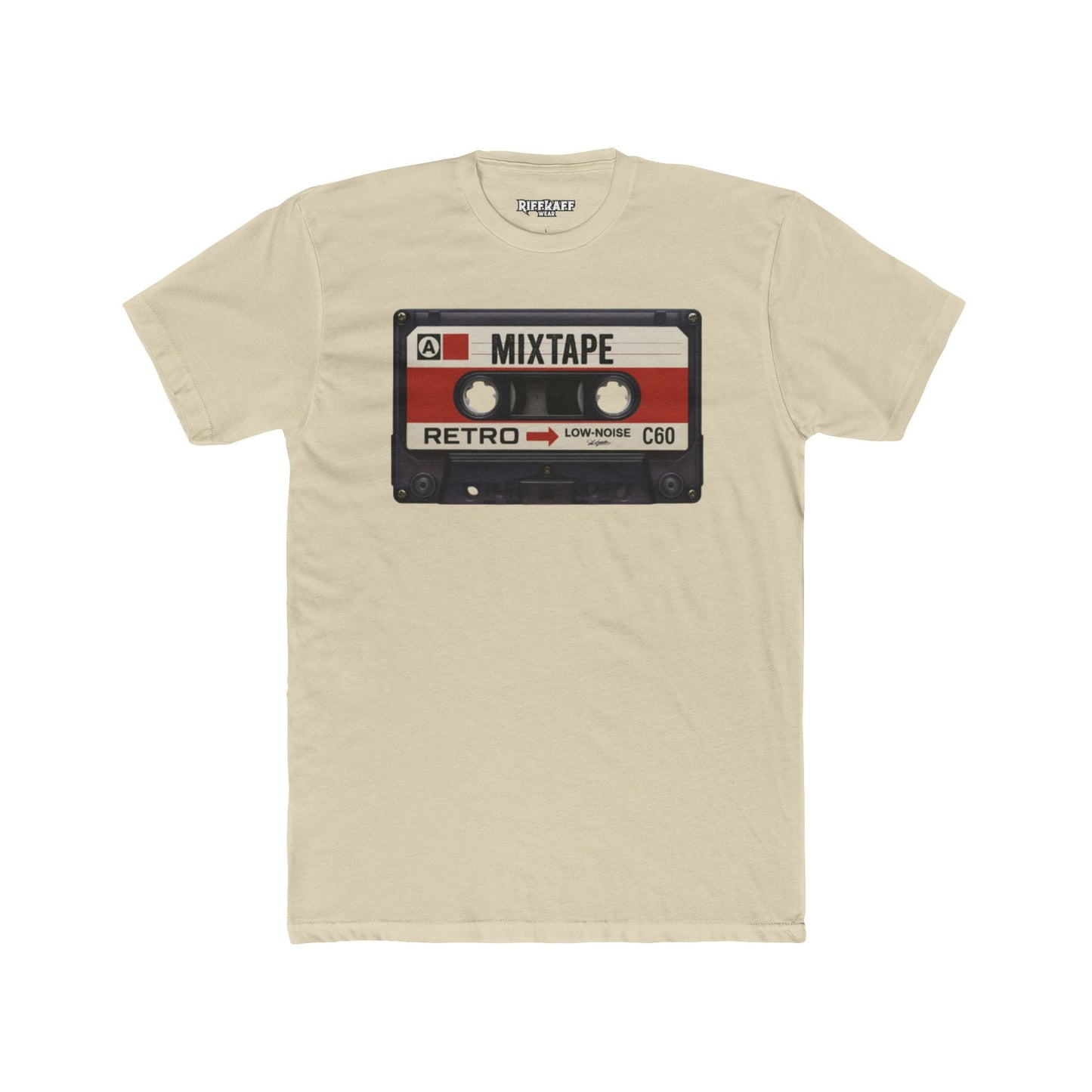 Retro Mixtape Unisex Cotton Crew Tee - Vintage Music Lovers Shirt - Riff Raff Wear