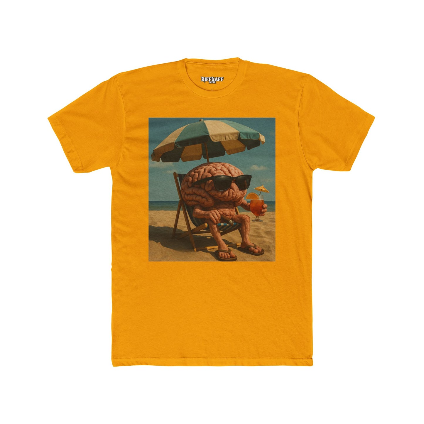Chill Vibes Brain Art Unisex Cotton Crew Tee - Riff Raff Wear