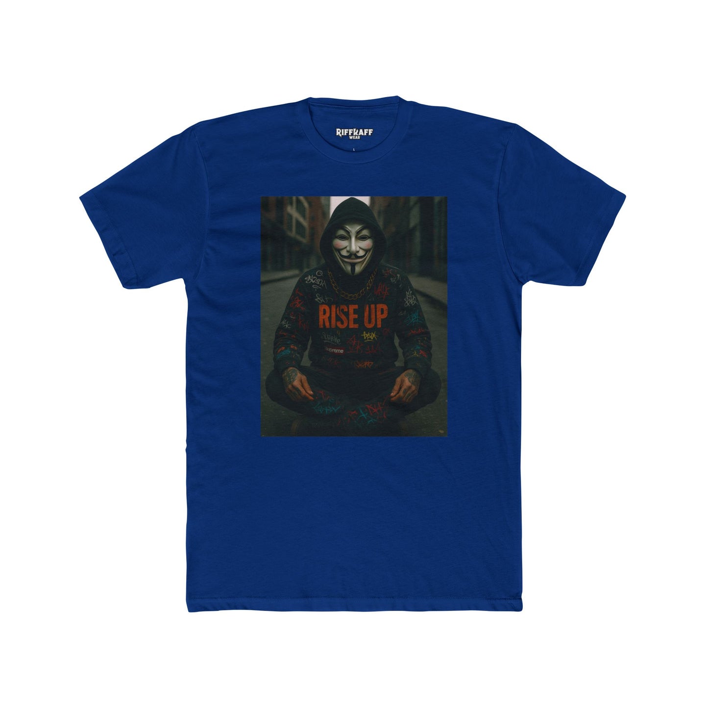 Unisex Cotton Crew Tee - Rise Up Graphic Shirt for Activism and Self-Expression - Riff Raff Wear