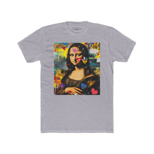 Colorful Mona Lisa Unisex Cotton Crew Tee, Artistic T-shirt, Gifts for Art Lovers, Casual Wear - Riff Raff Wear