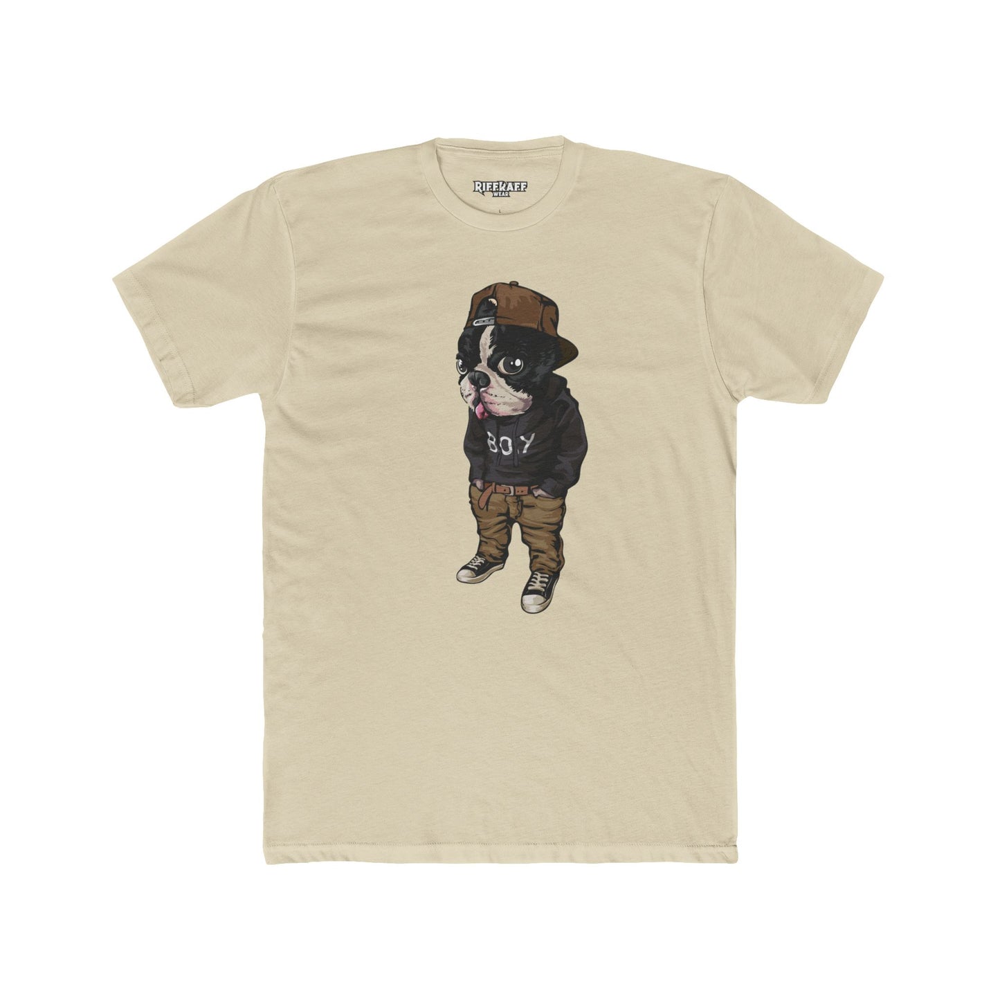 PetNique - Cool Dog Graphic Unisex Cotton Crew Tee - Casual Pet Lover Shirt - Riff Raff Wear