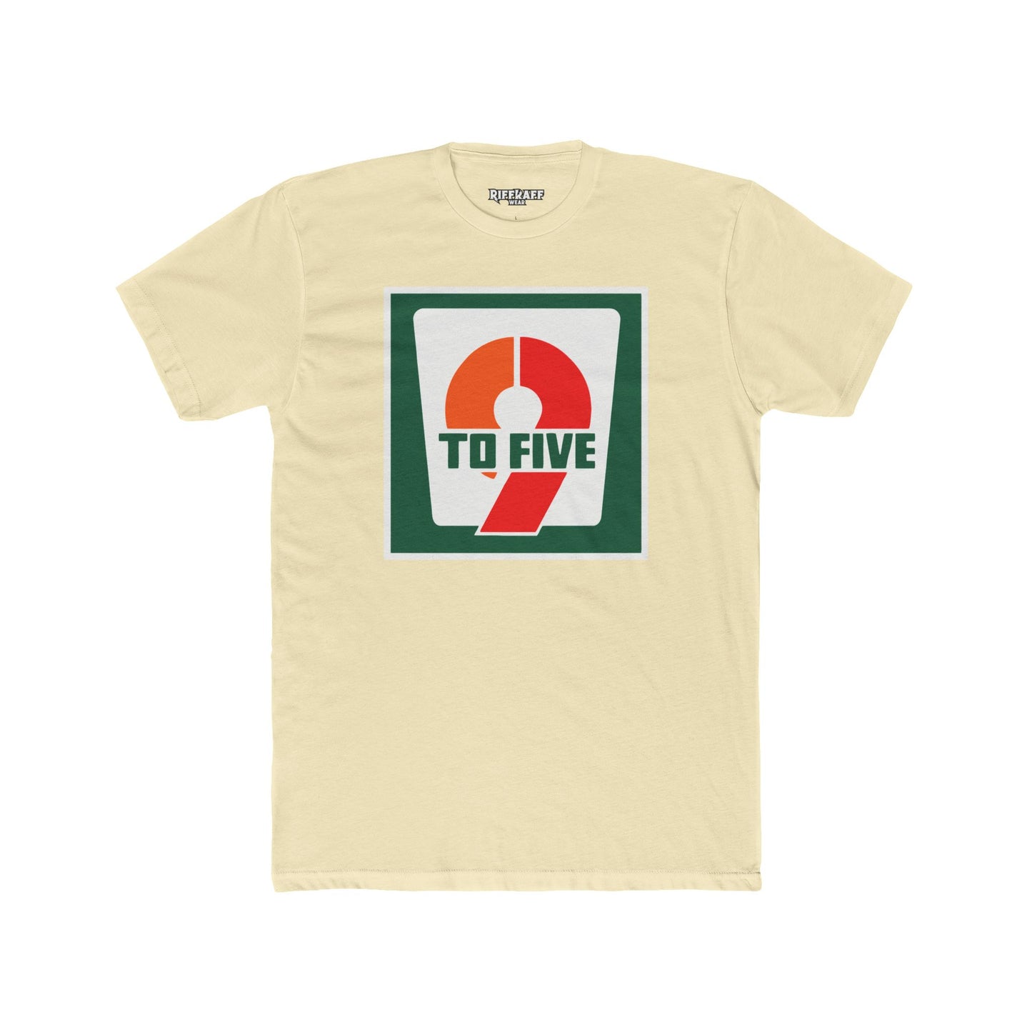 Retro 9 to Five Unisex Cotton Crew Tee - Parody Logo Series - Riff Raff Wear