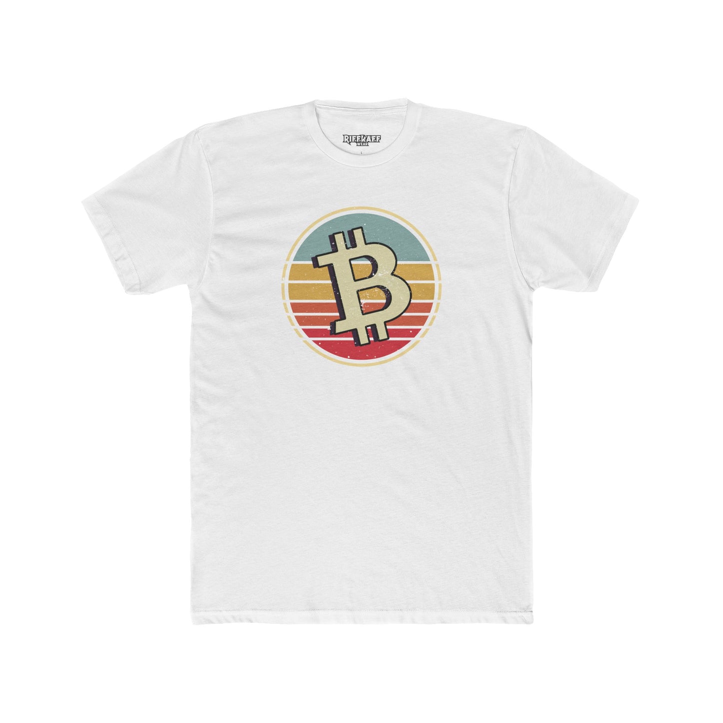 Retro Bitcoin Unisex Cotton Crew Tee - Casual Cryptocurrency Bitcoin Shirt - Riff Raff Wear