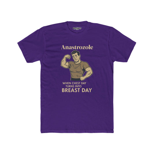 Anastrozole Unisex Cotton Crew Tee -  When Chest Day Turns into Beast Day - OverRX - Riff Raff Wear