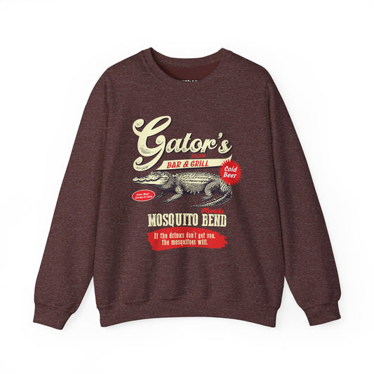 Gator's Bar & Grill Crewneck Sweatshirt - Vintage Style - Riff Raff Wear