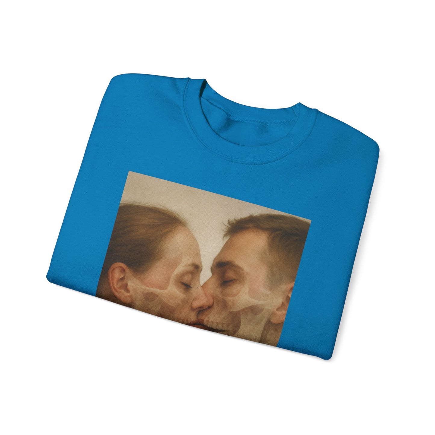 Romantic Skull Art Sweatshirt - Unisex Cozy Crewneck for Couples, Halloween, Gift Idea, Unique Sweatshirt, Trendy Layering - Riff Raff Wear