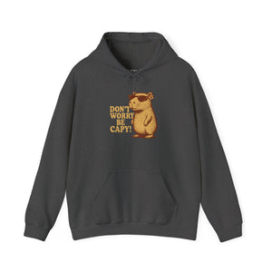 Don't Worry Be Capy! Unisex Hoodie - Cute Capybara Sweatshirt - Riff Raff Wear