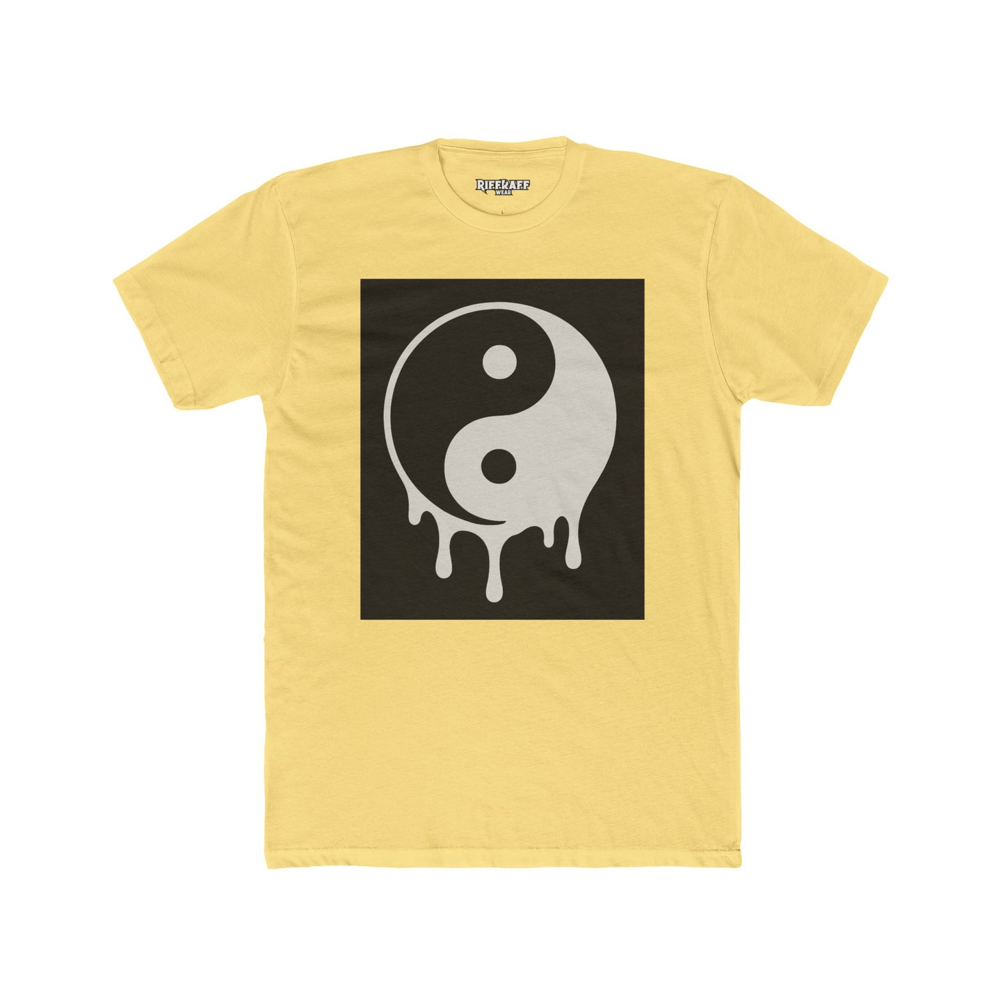 Unisex Cotton Crew Tee with Dripping Yin Yang Design | Casual Wear, Unisex Tee - Riff Raff Wear