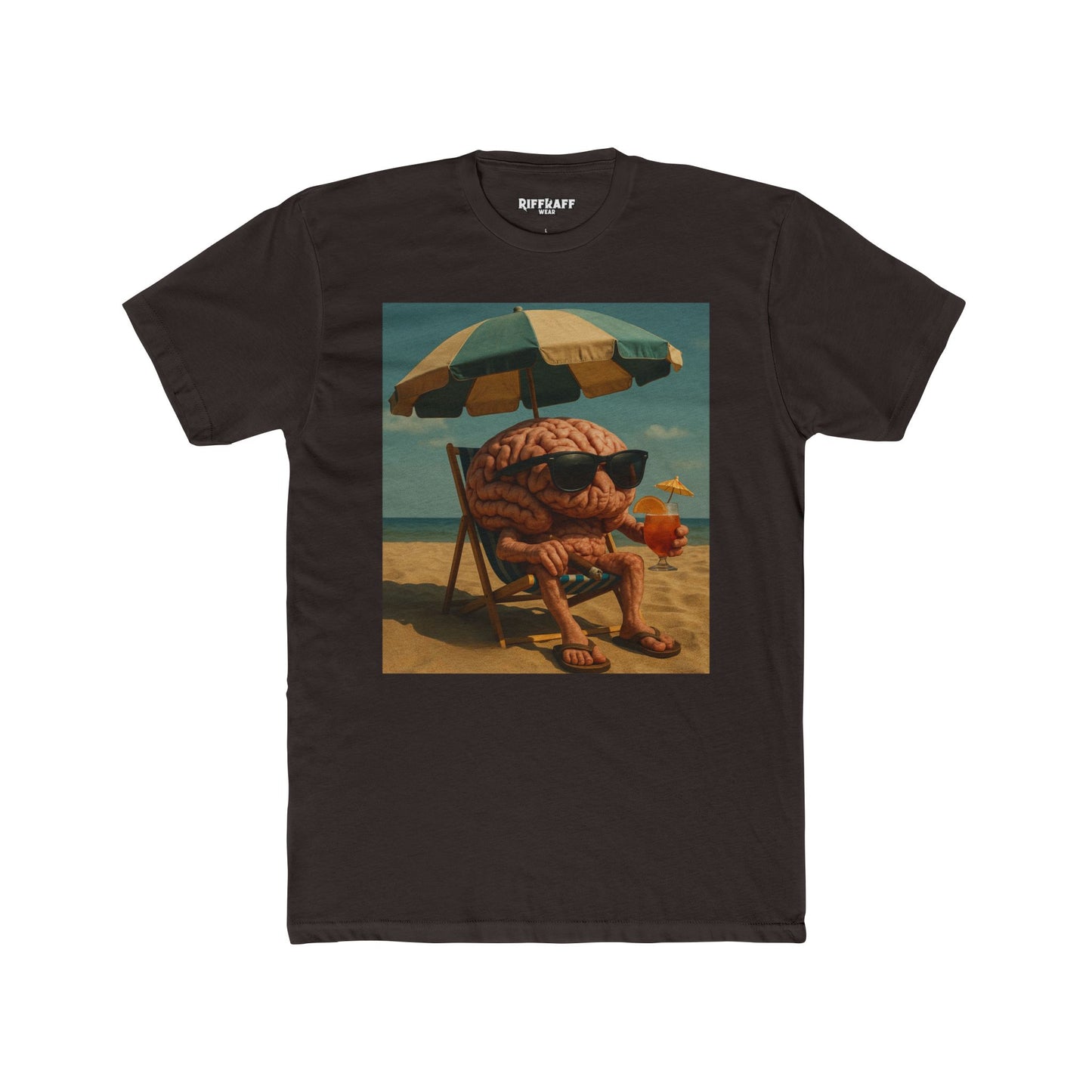 Chill Vibes Brain Art Unisex Cotton Crew Tee - Riff Raff Wear