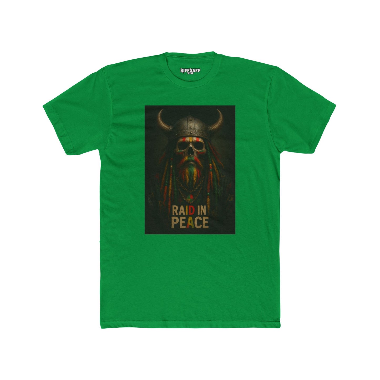 Raid in Peace Viking Unisex Cotton Crew Tee - Casual Graphic T-Shirt for Norse Mythology Fans - Riff Raff Wear