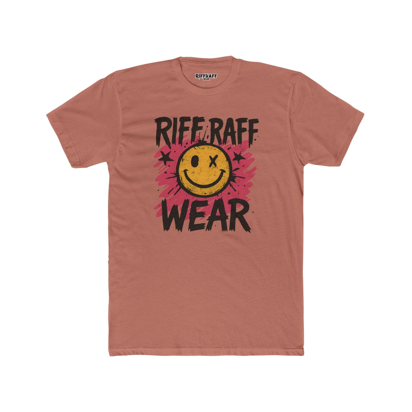Smiley Graphic Unisex Cotton Crew Tee - Stylish Casual T-Shirt - Riff Raff Wear