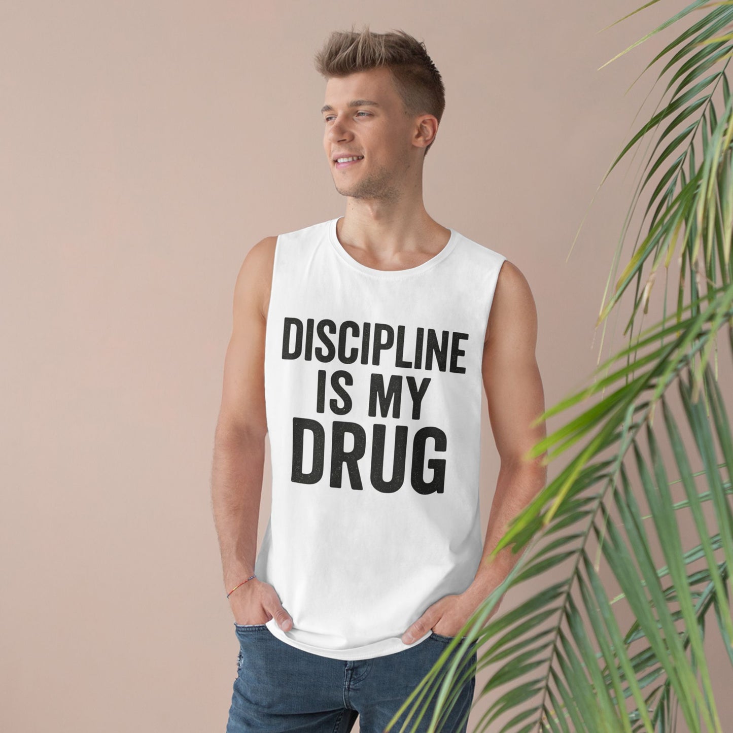 Discipline Is My Drug Unisex Tank Top - Motivational Fitness Apparel - Riff Raff Wear