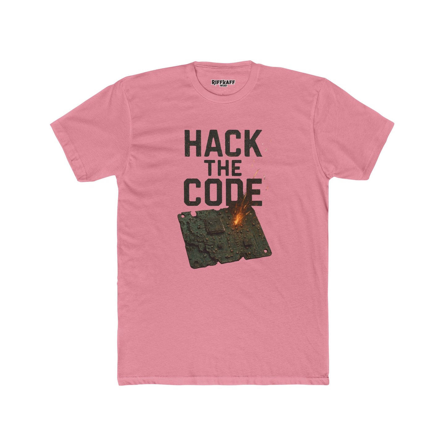 Hack the Code Unisex Cotton Crew Tee - Stylish Programmer Shirt - Riff Raff Wear