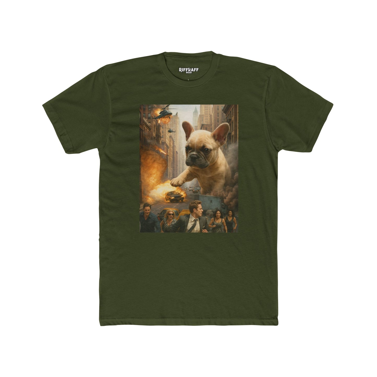 Epic French Bulldog Graphic Tee - Unisex Cotton Crew Shirt - Riff Raff Wear