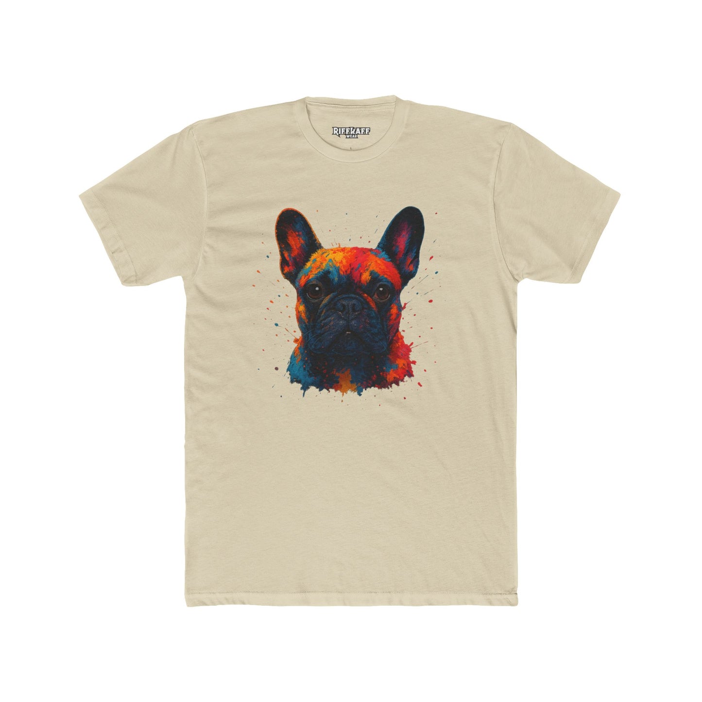 Colorful French Bulldog Unisex Cotton Crew Tee - Riff Raff Wear