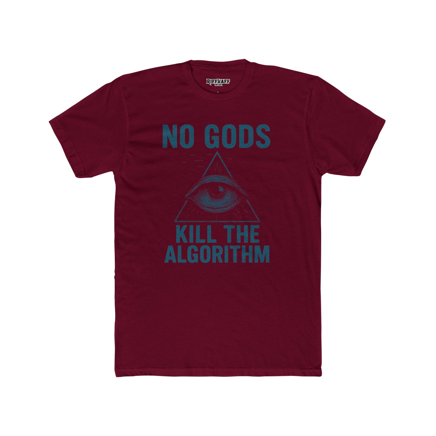 Unisex Cotton Crew Tee - "No Gods, Kill the Algorithm" Graphic T-Shirt - Riff Raff Wear