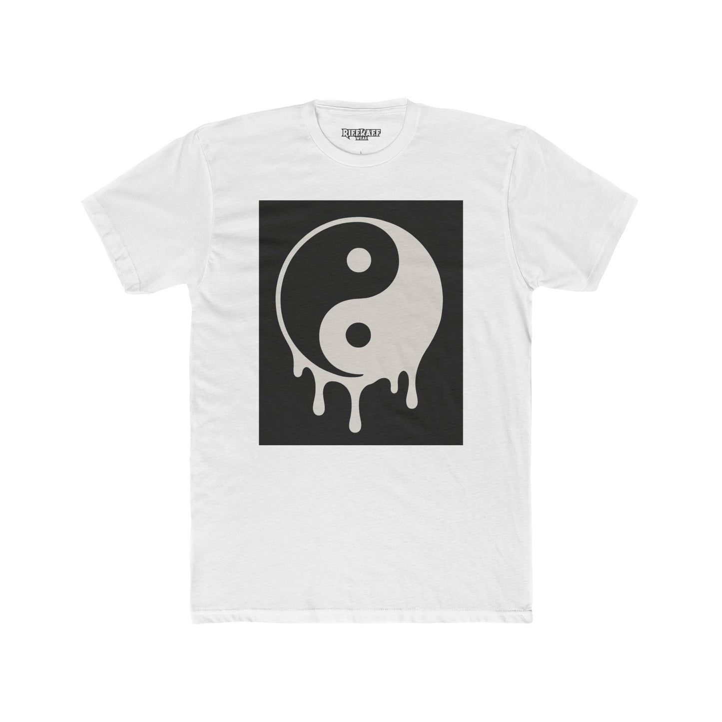 Unisex Cotton Crew Tee with Dripping Yin Yang Design | Casual Wear, Unisex Tee - Riff Raff Wear