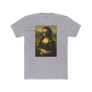 Alien Mona Lisa Unisex Cotton Crew Tee - Unique Graphic for Art Lovers - Riff Raff Wear