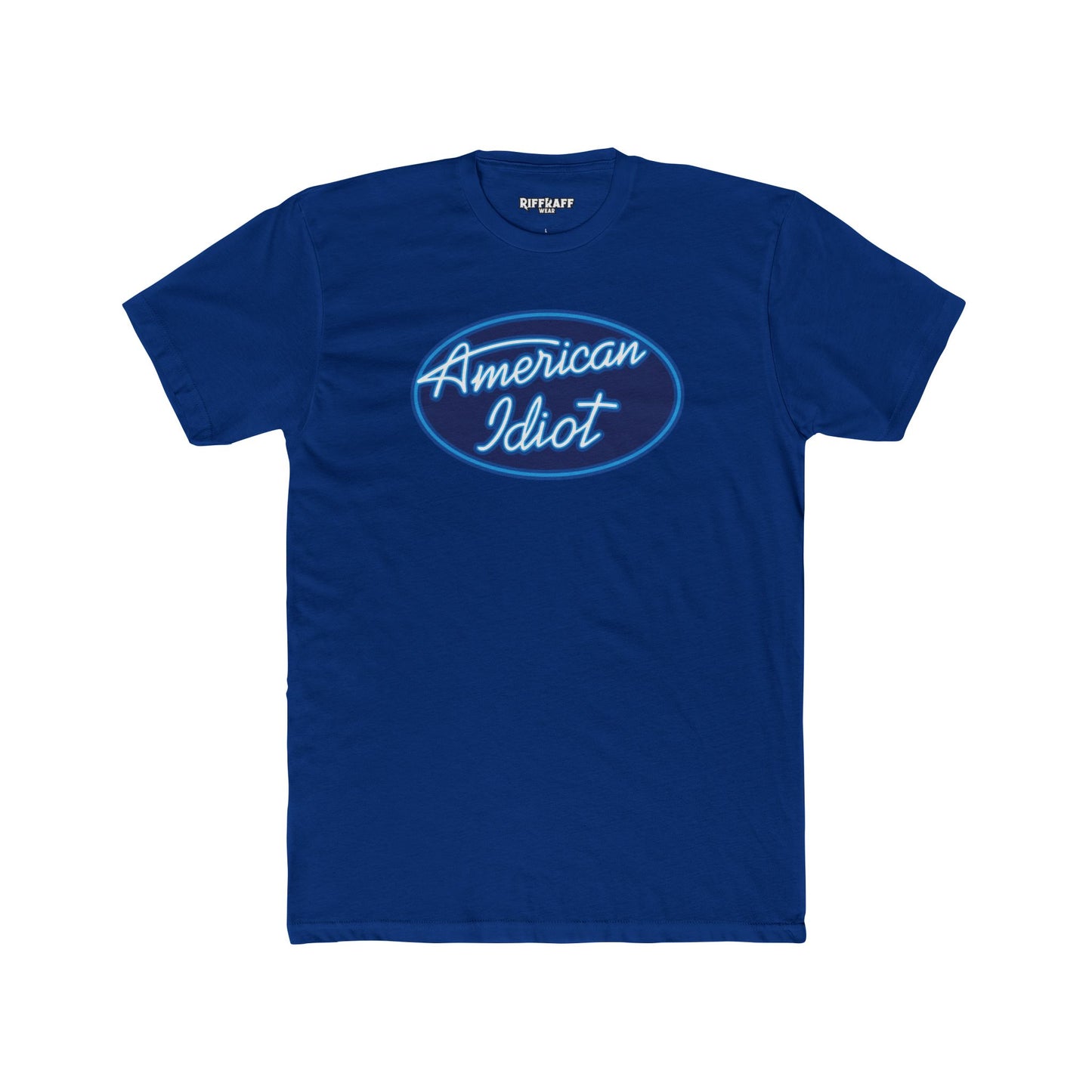 Unisex Cotton Crew Tee - American Idiot Graphic T-Shirt - Logo Parody Series - Riff Raff Wear