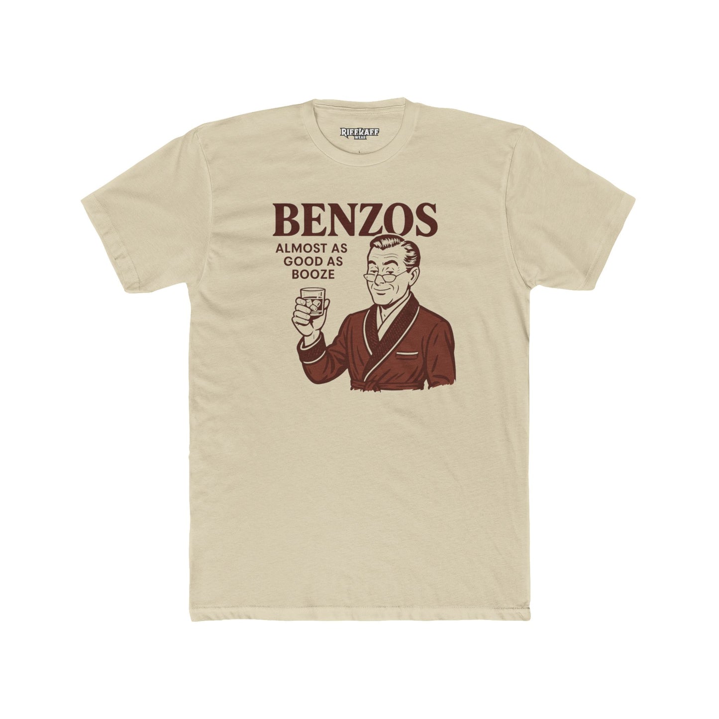 Unisex Cotton Crew Tee with 'BENZOS' - Perfect Med Merch - OverRx - Riff Raff Wear