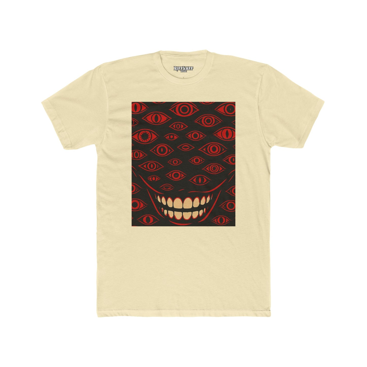 Menacing Smiley Unisex Cotton Crew Tee - Bold Graphic - Riff Raff Wear