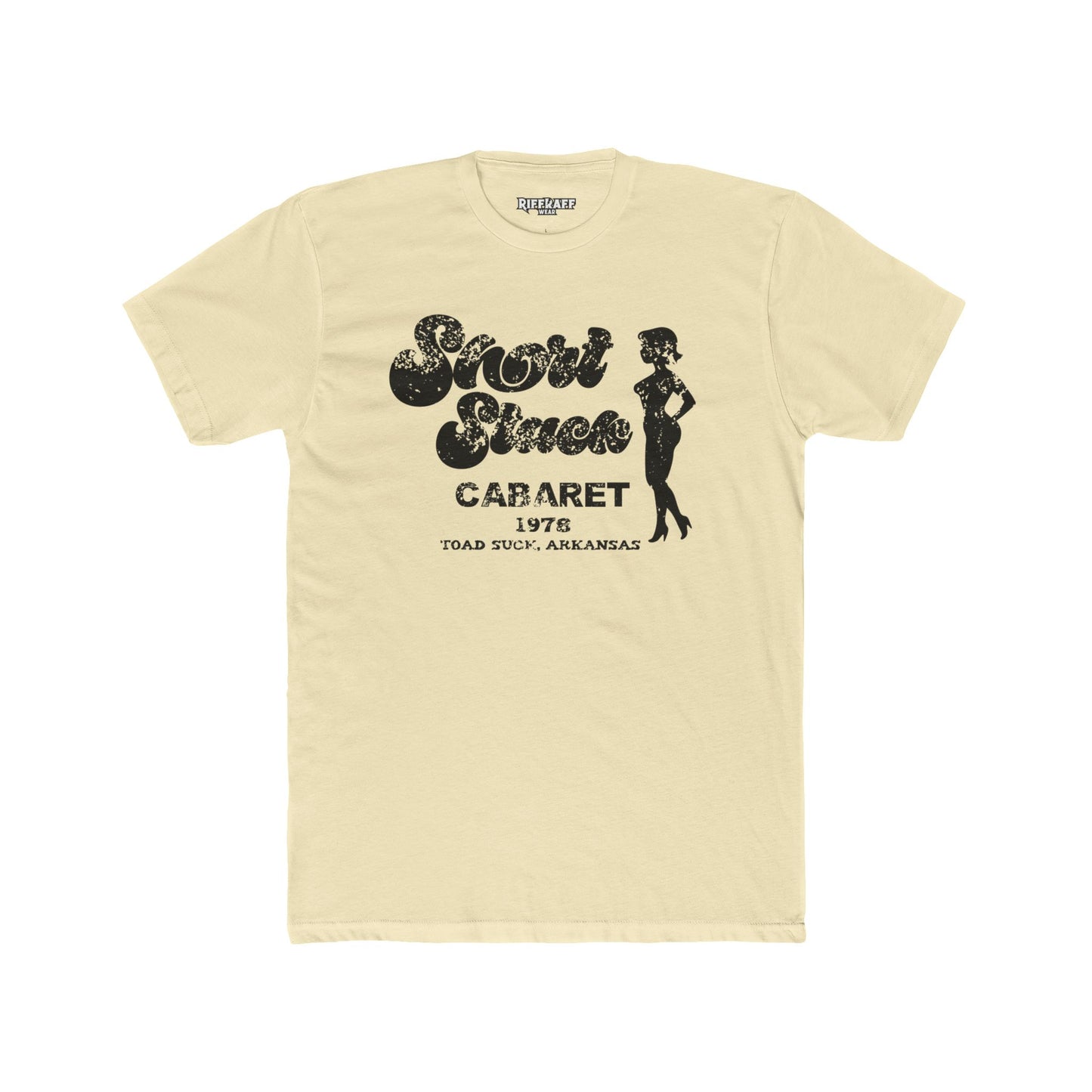 Funny Unisex Cotton Crew Tee - Short Stack in Toad Suck, AK - Riff Raff Underground