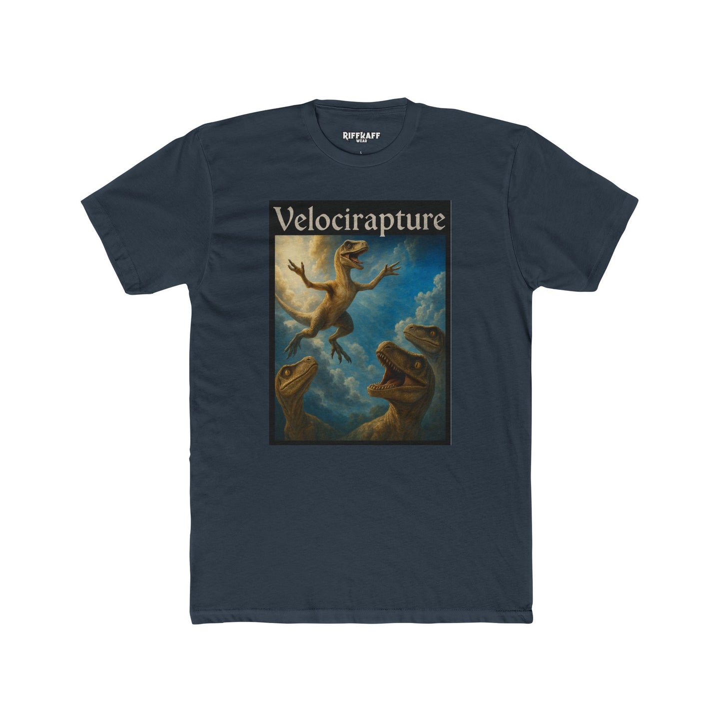 VelocirapTee - Unisex Cotton Crew Tee with Dinosaur Design, Graphic T-shirt, Casual Wear, Gift for Dino Lovers, Funny Shirt