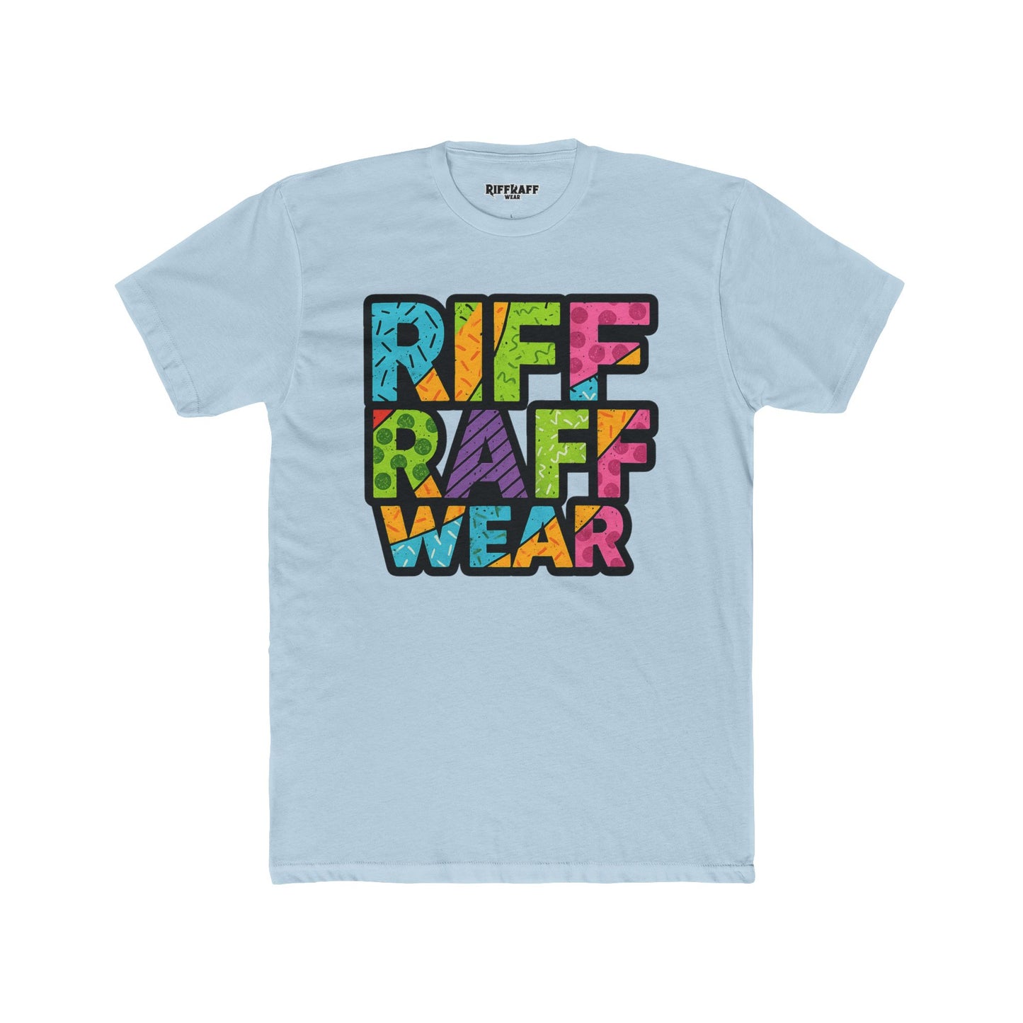 Riff Raff Wear Unisex Cotton Crew Tee - Colorful Graphic T-Shirt for Casual Style